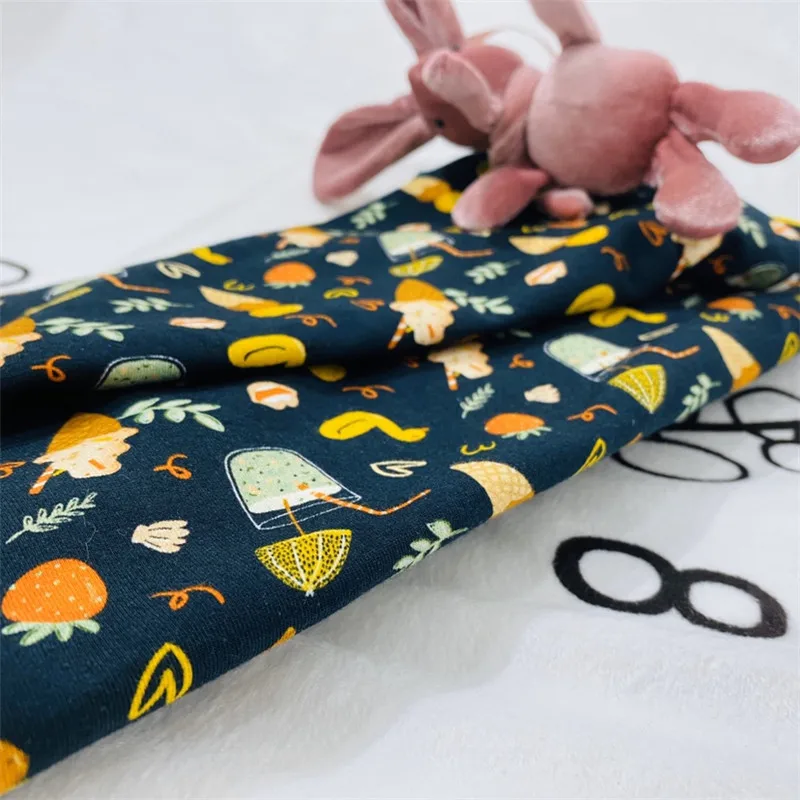 Custom design 95%cotton 5%spandex 220 gsm printed cotton lycra