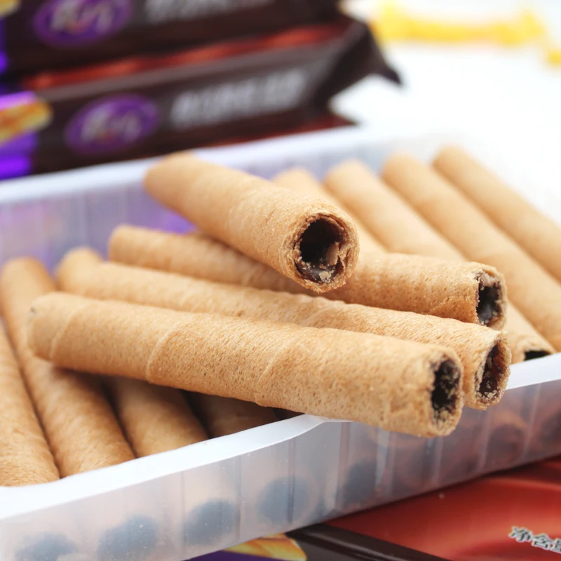 Лучшая цена шоколад маття вкус хрустящие печенья с мягким задником на гибкой 100g вафельные трубочки печенье