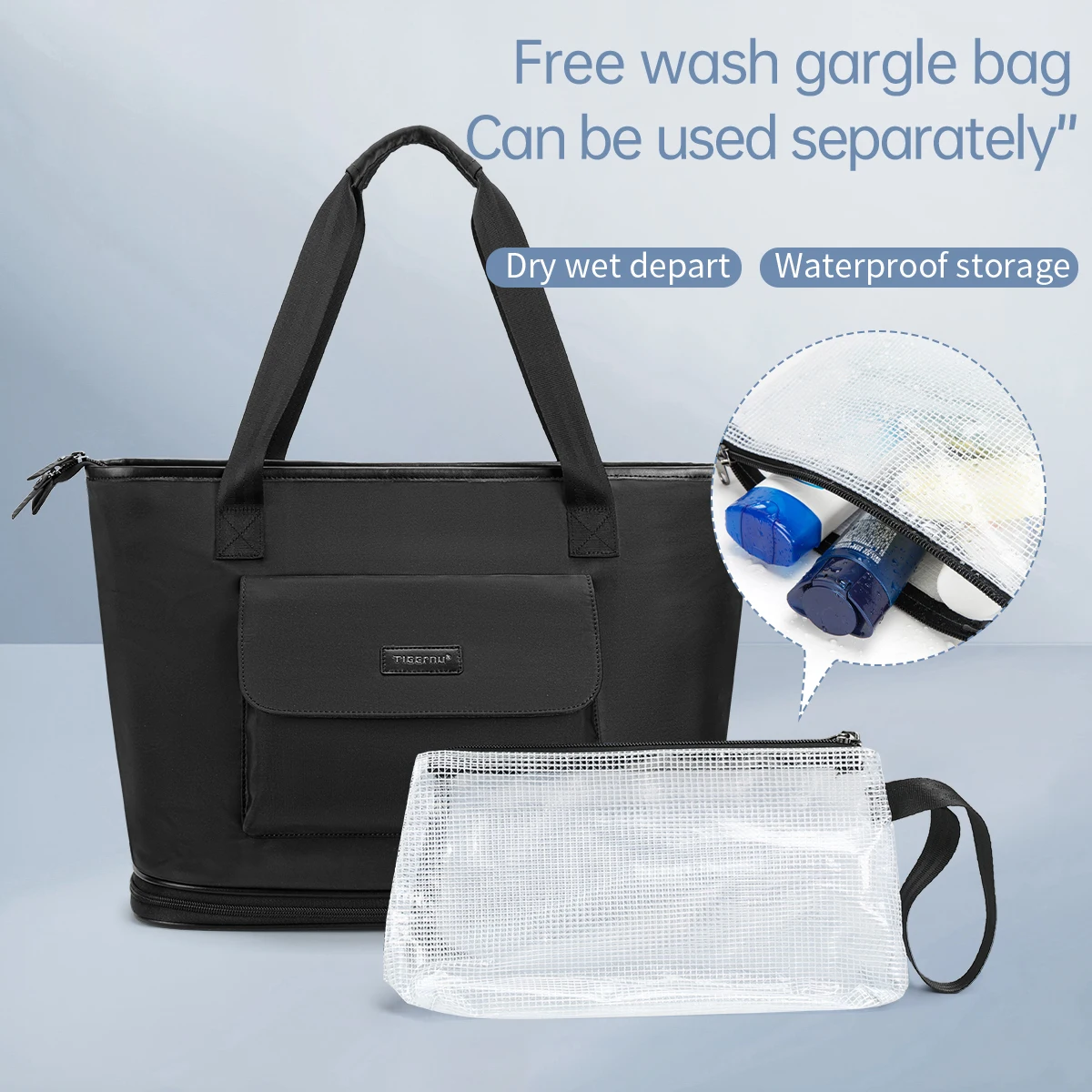 Tigernu T-S8395 waterproof expandable foldable casual makeup bag luggage travel duffle bags for women