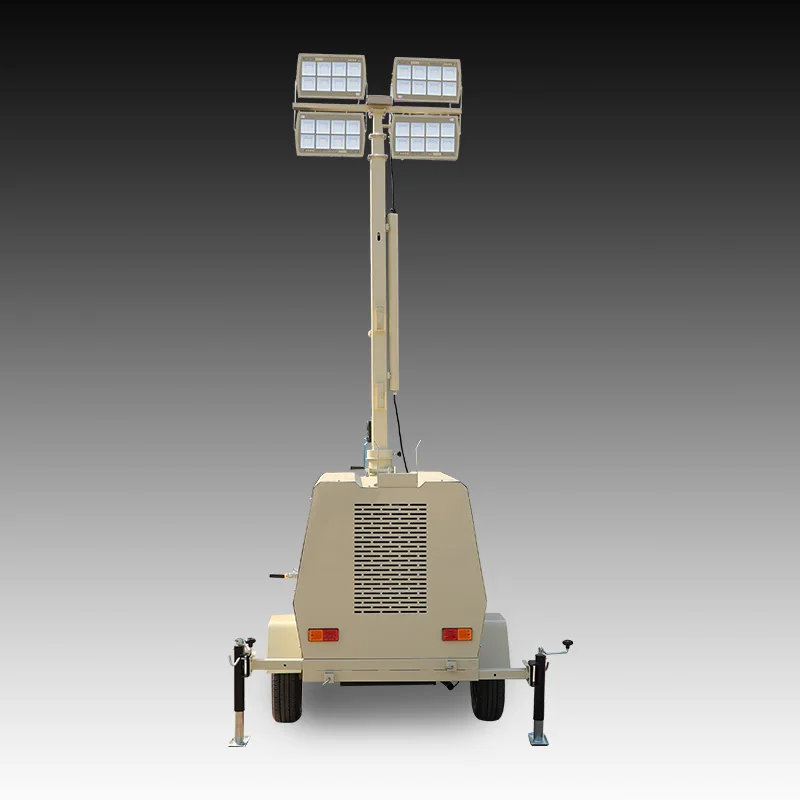 Diesel power generator with light tower