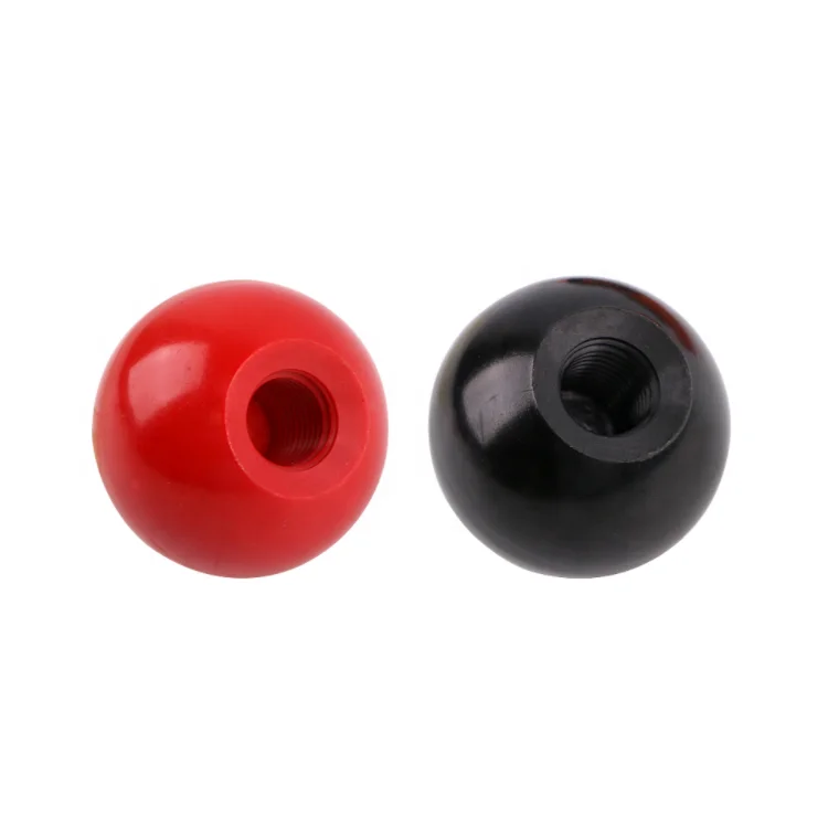 
China Professional Manufacturer Iron Core Thread Red Ball Knobs M10 Revolving Handle Bakelit For Printing Industry 