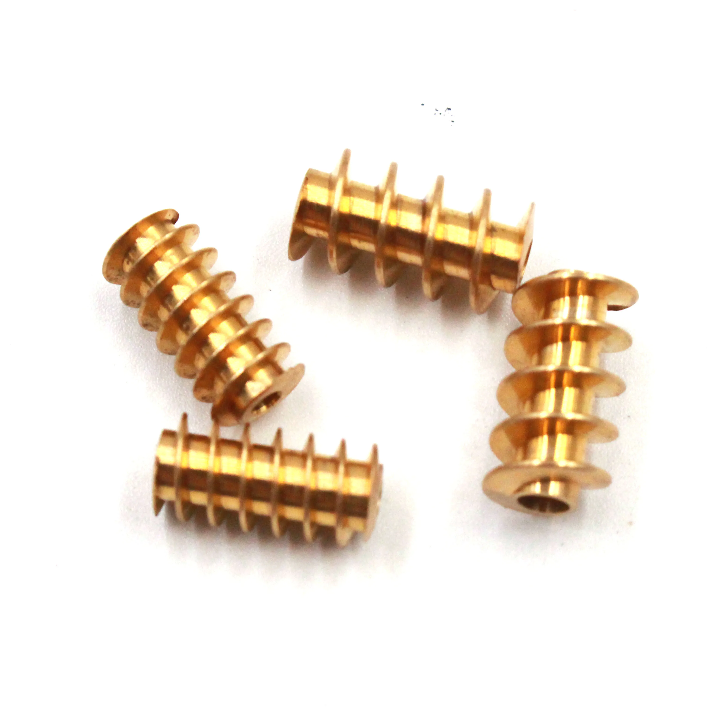 Nickel Tin Plated Brass Threaded Inserts copper heat set betel hex round thread knurled brass insert nut