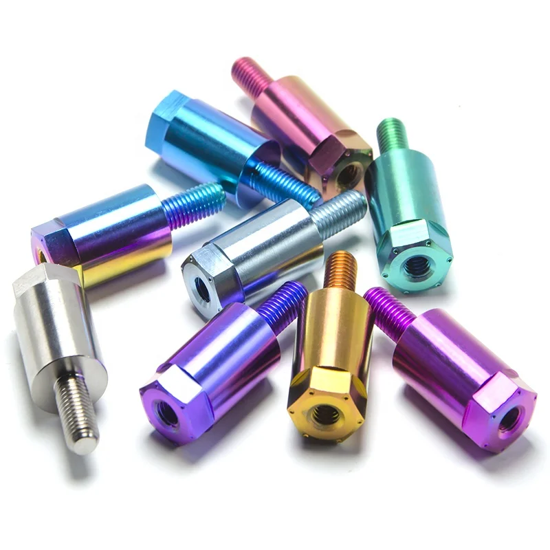 TITST Motorcycle Rear Mirror Adapters M7 M8 M10mm Motorcycle Rearview Mirror Adapter Bolt  Right Left Hand Thread Changing Screw