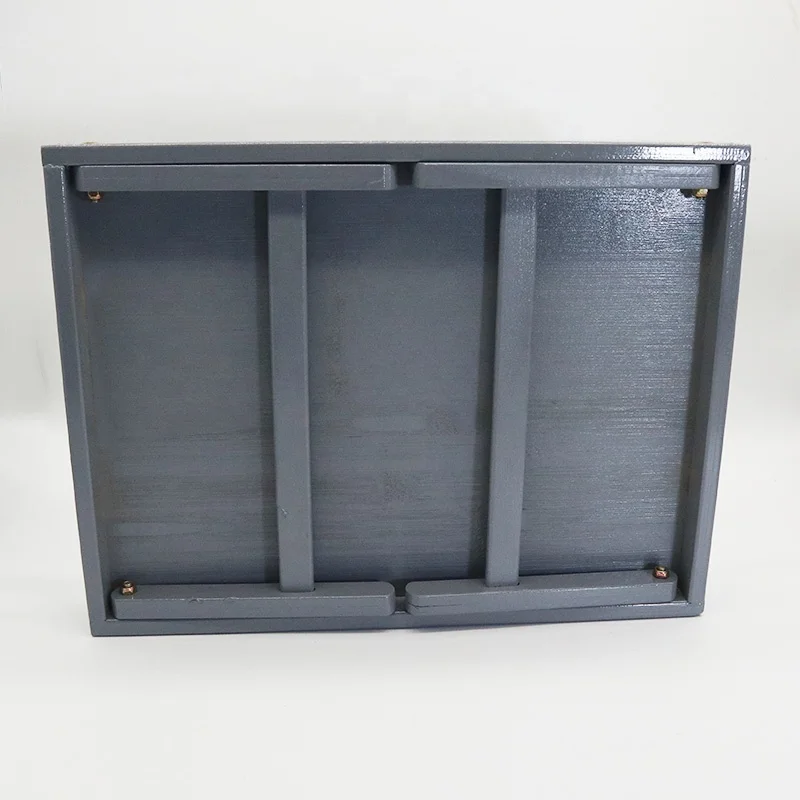 Bamboo laptop bed table folding legs Media slot laptop desk Bamboo wood bed breakfast food serving tray with phone slot