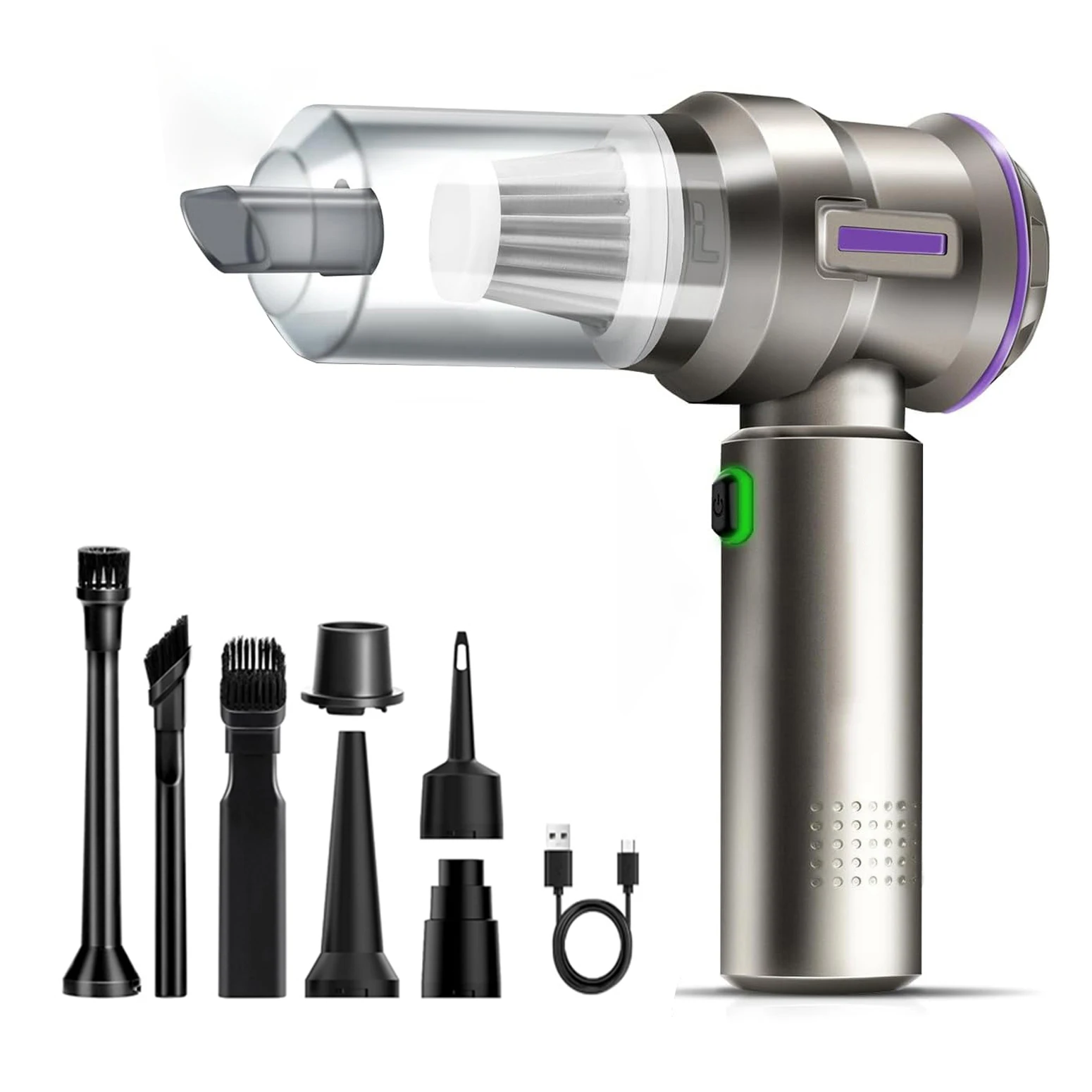 Portable Heavy-Duty Rechargeable 12V Battery Operated Cordless Vacuum Car Cleaner Brushless Powerful Wireless Car Vacuum Cleaner