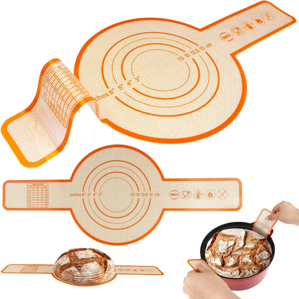 Dutch Oven Silicone Baking Mats Air Fryer Liners Home Kitchen Baking Pastry Tools Heat-Resisting Bread Baking Silicone Mats