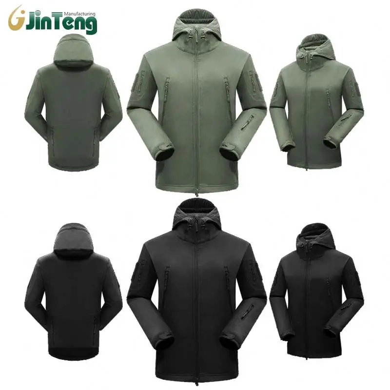 High Quality Custom Men Waterproof Soft Shell Camouflage Clothing Jackets Mens Tactic Jacket With Fixed Hood