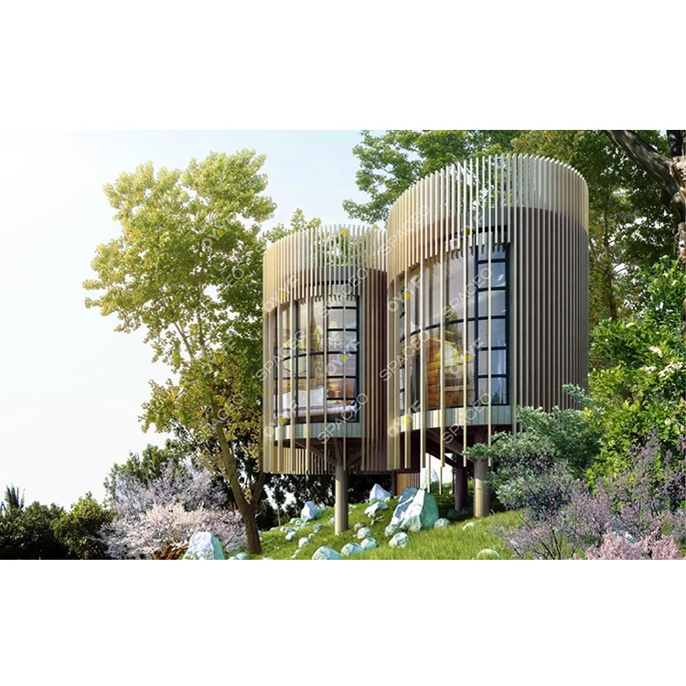 OYYF Timber Frame Treehouse Prefab Portable Housing Wooden Cabin Garden House