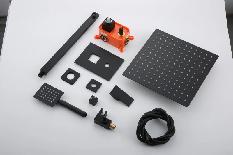 high quality black color bathroom shower faucet set