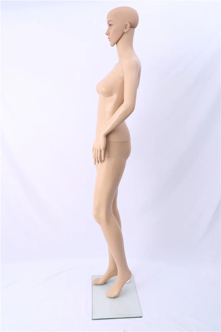 High quality cheap realistic realistic curved plastic realistic head interchangeable adjustable female full body mannequin