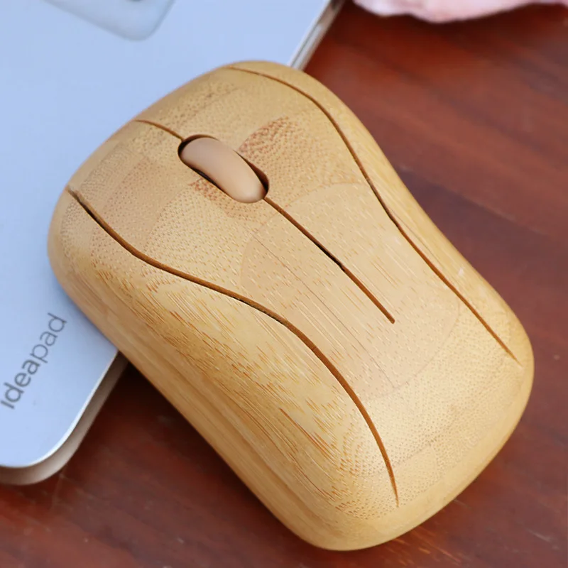 2022 Hot Pick Computer Wireless Optical Bamboo Mouse Fierndly Bamboo Wooden Mouse With Usb Receiver For Notebook Pc Personalized
