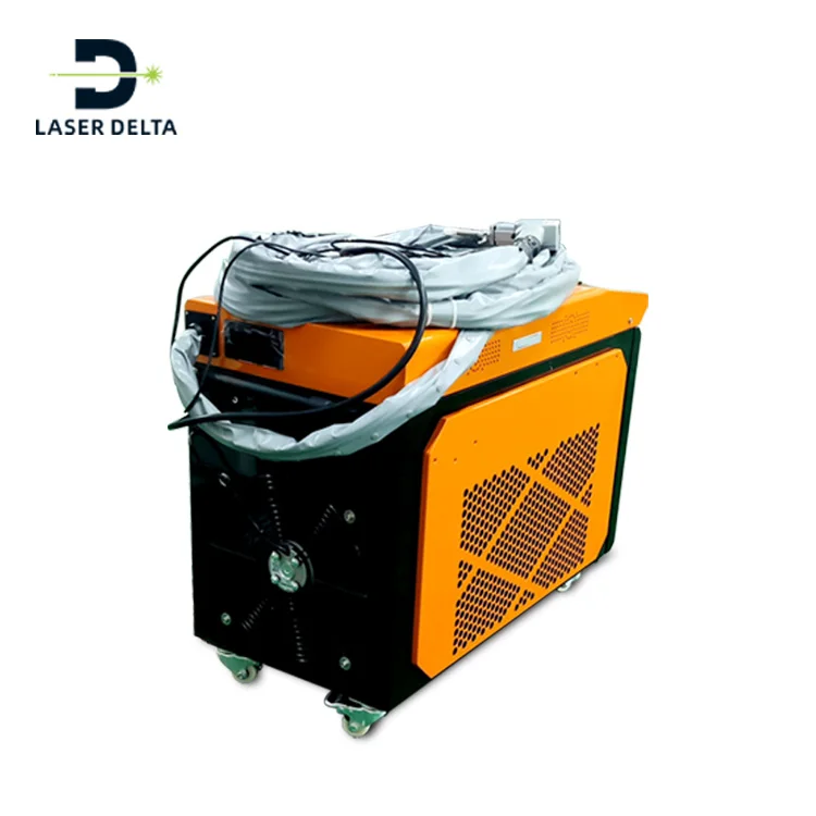 Portable Hand held 1000W 1500W 2000W fiber laser welding machine for welding 1-2mm stainless steel cabinet box multifunction