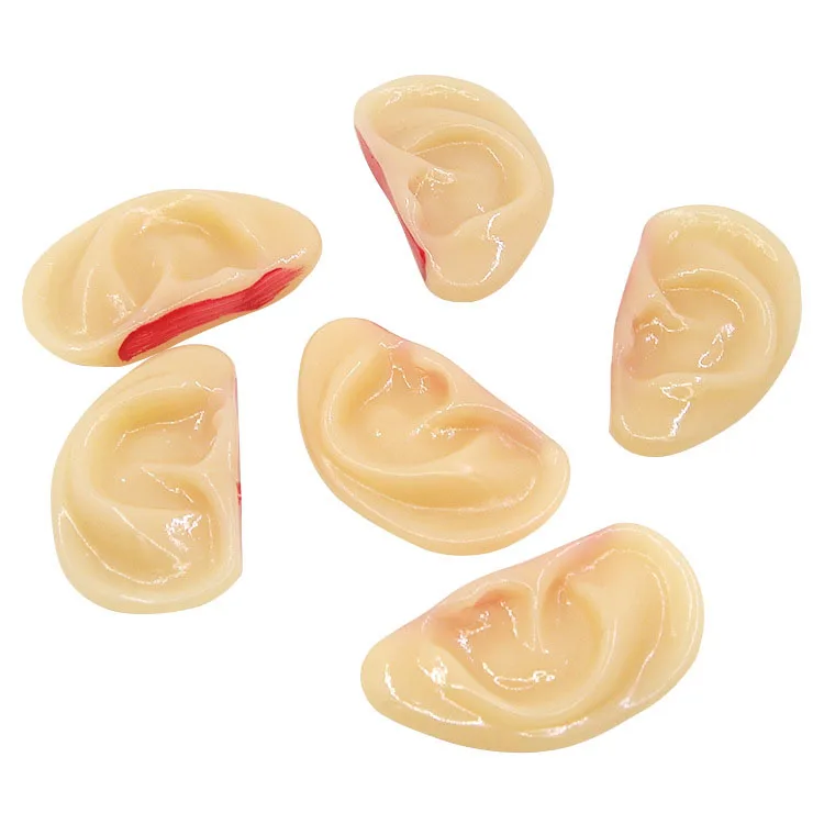 Scary Fake Silicone Ear Horrible Halloween Prank Ears Decoration Prop Toy Ear Magic Trick For April Fool Party