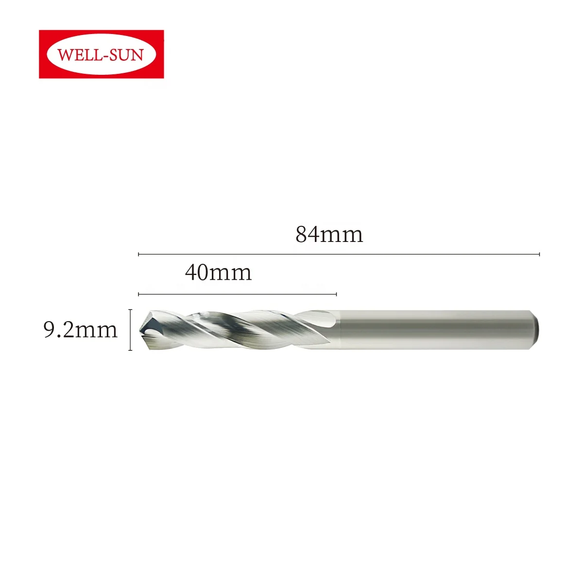 DIN6539-9.2  High  feed  rate and  good  chip  evacuation   Solid Carbide Straight Shank Drills  Solid  carbide drill