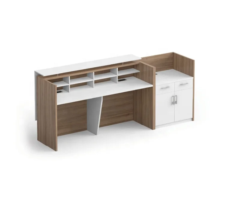 Luxury Design Wooden Reception Counter Salon Reception Desk