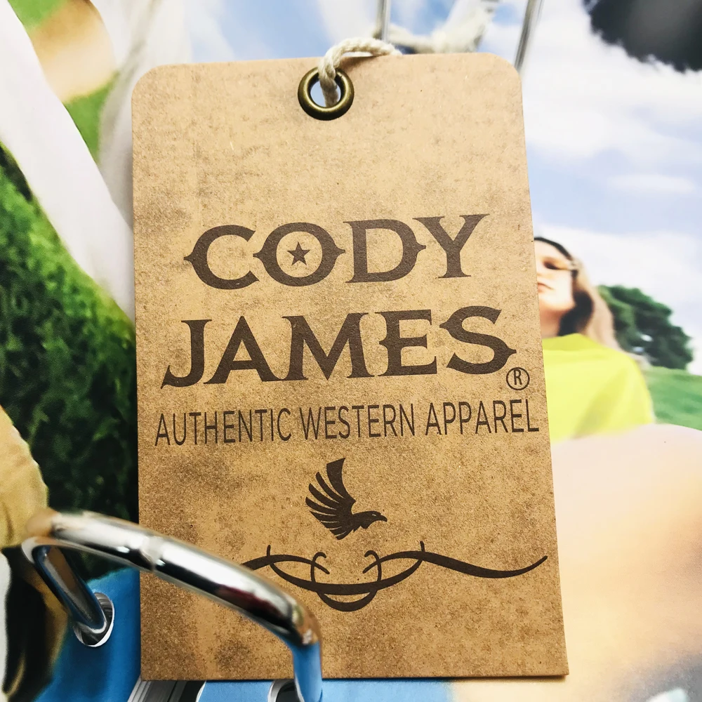 Custom Eco Friendly Logo Canvas Ladies Jeans Hang Tag Labels