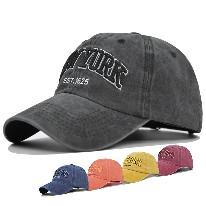 ELLEWIN Custom Embroidery New York Jean Baseball Cap Dad Hats For Men
