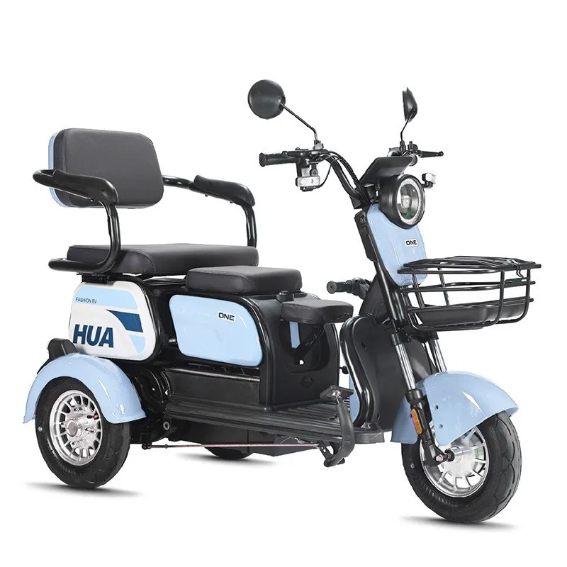 JM New Electric 3-Wheel Mini Daily Commuter Open Shuttle Car Female Elderly Children Leisure Walk Battery Powered Cargo Adults