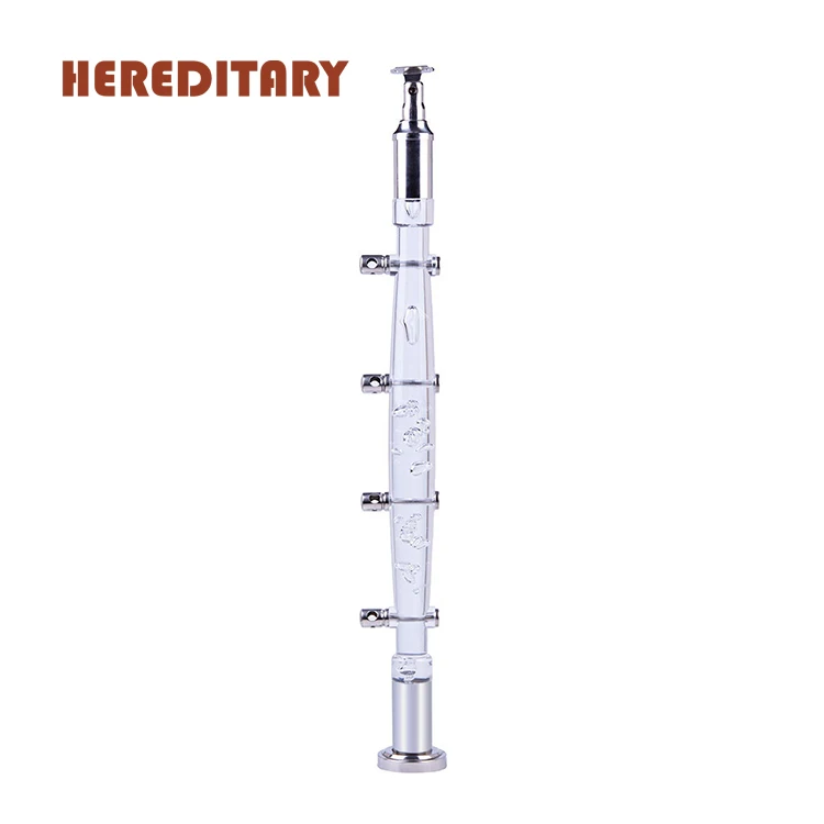 acrylic railing stairs/clear acrylic handrail/acrylic master pillar for stair