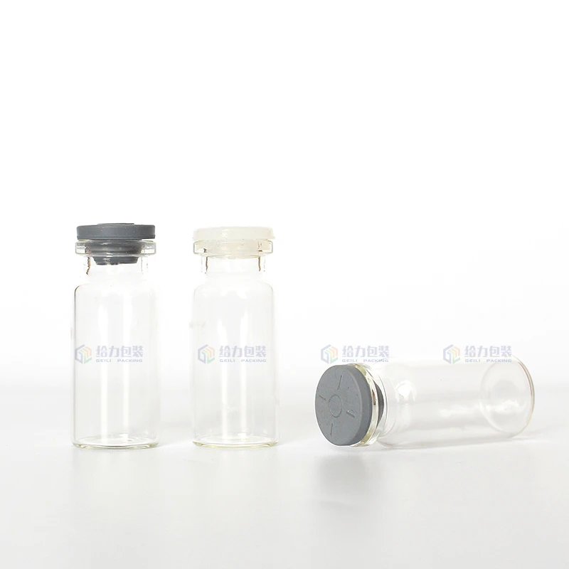 Hot Sale 10ml Clear Amber  Pharmaceutical Crimp Tubular Glass Vial with PVC Dropper or Aluminum Seal