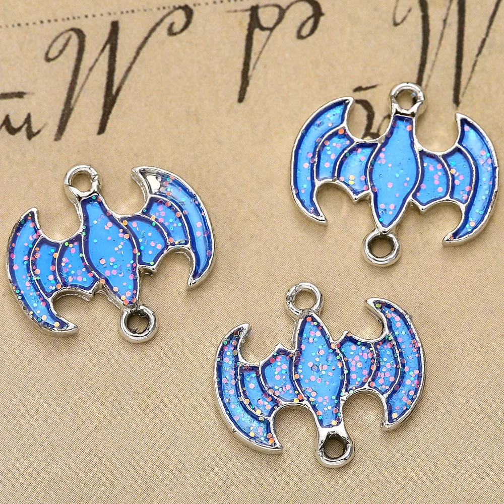 Mixed Animal Glitter Unicorn Elephant Alloy Enamel Charms For Necklace Jewelry Making Cat Pendant DIY Handmade Accessories