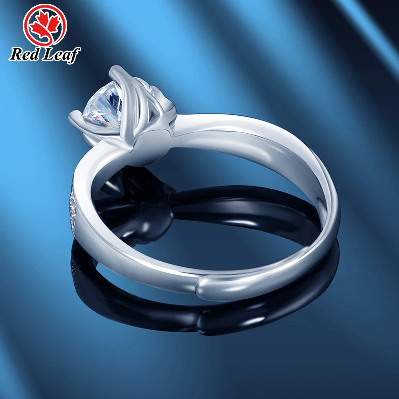  Redleaf jewelry 925 silver engagement ring moissanite 1carat stone Jewelry
