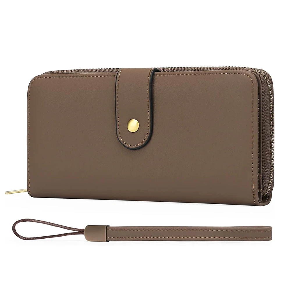 Роскошный персонализированный женский длинный кошелек ручной работы из натуральной кожи, тонкий кошелек, вместительный кошелек для карт, кошелек на молнии