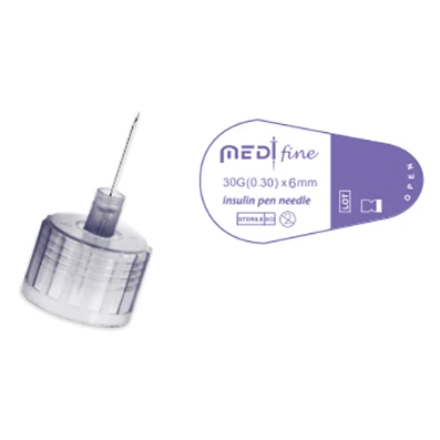 Medt fine Insulin Pen Needle 30G 6mm 100pcs Per Box