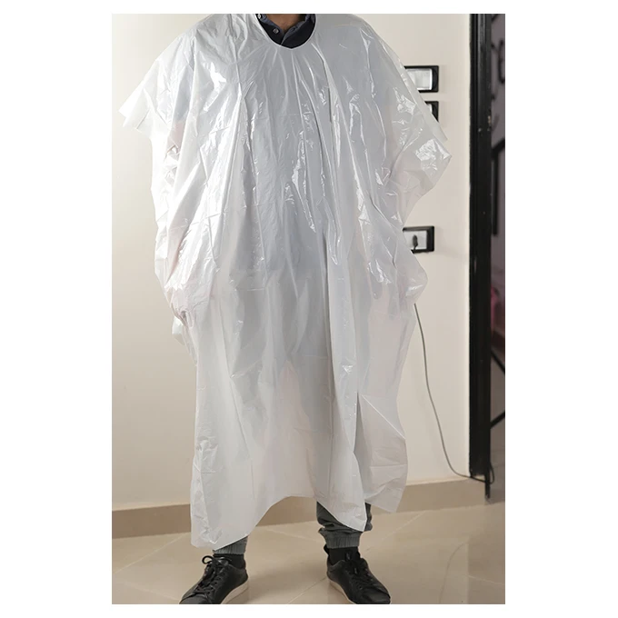 Quality wholesale cheap disposable hairdressers apron plastic