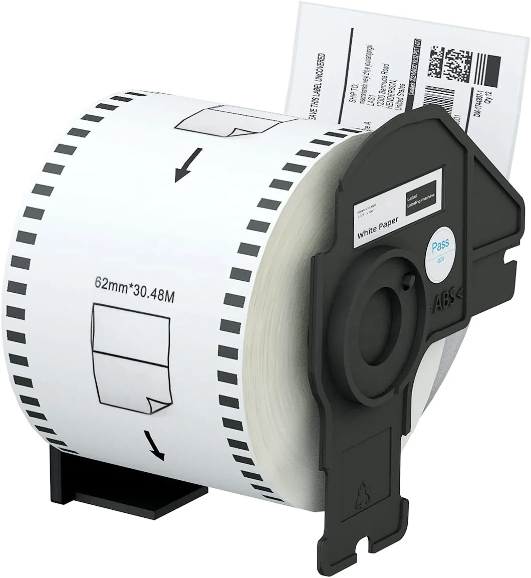 DK-2205 Continuous Paper Label Roll Replacement for Brother DK-2205 (2.4 in x 100 ft) Compatible with Brother label printer
