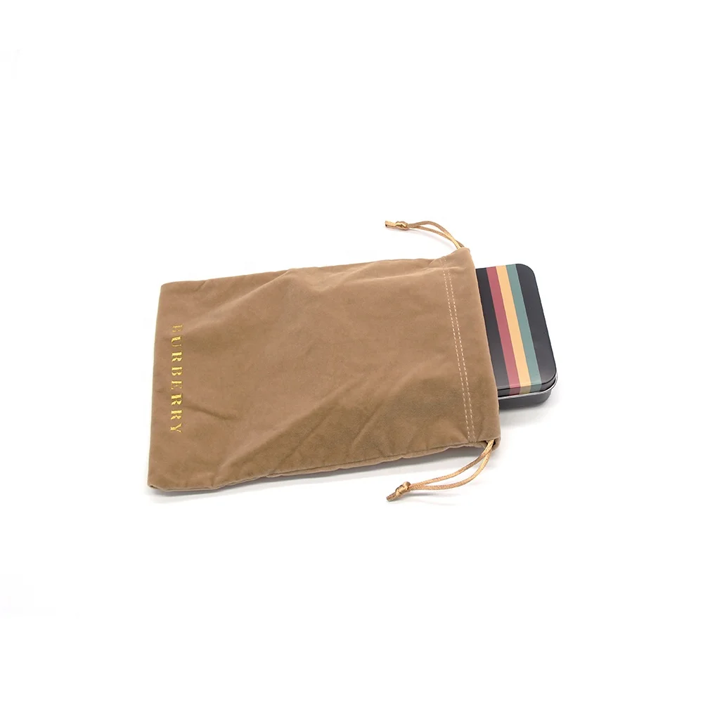 Ornamental chinese fancy embroidered velvet pouch attractive design gold velvet pouch