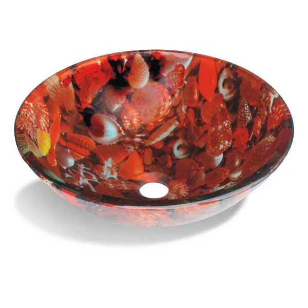 Crystal Glass Bathroom Sink Waterfall Basin Faucets Top Counter Hand Wash Sink