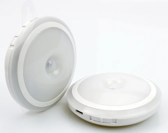 Wall Plate Mini LED Motion Sensor Night Light Sensor Puck Night Light PIR Sensor Cabinet Light