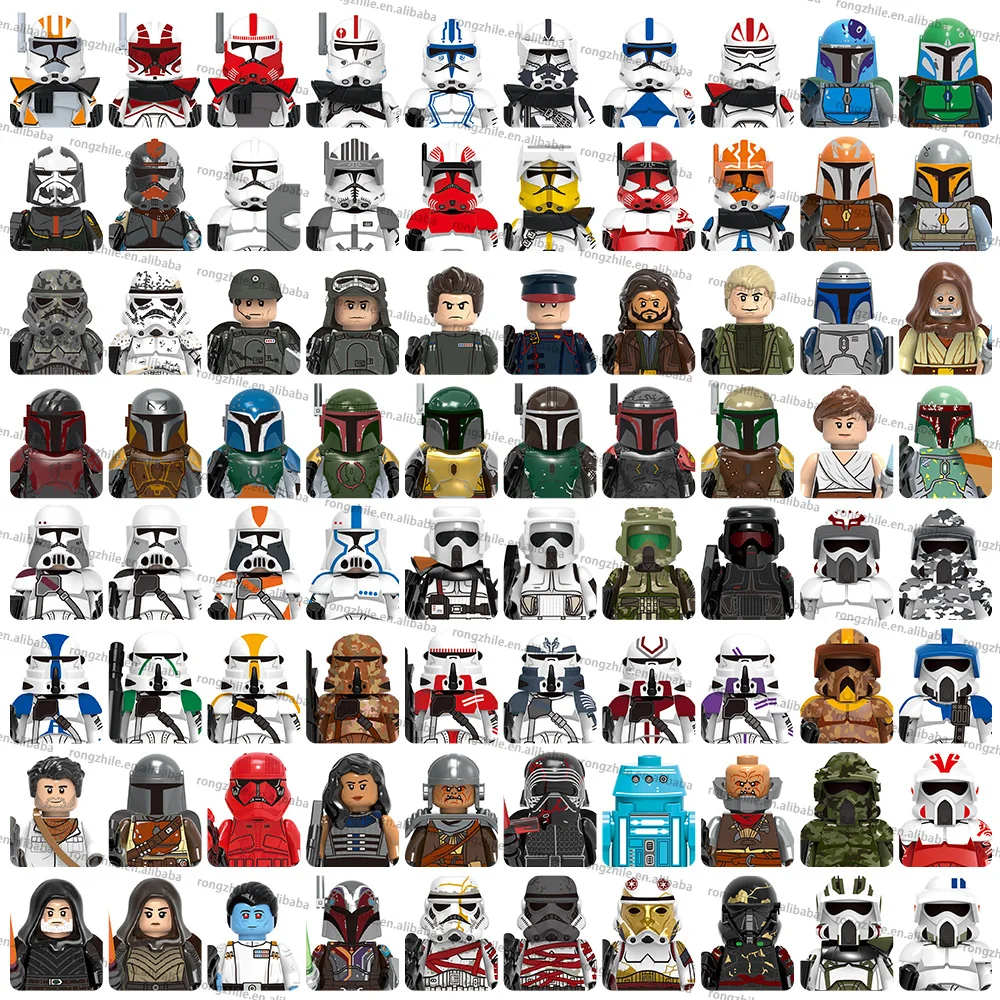 TV6107 SW Movie Space Wars Leia Organa Han Solo Satine Kryze Clone Trooper Ahsoka Commander Building Block Figure Toy Bricks