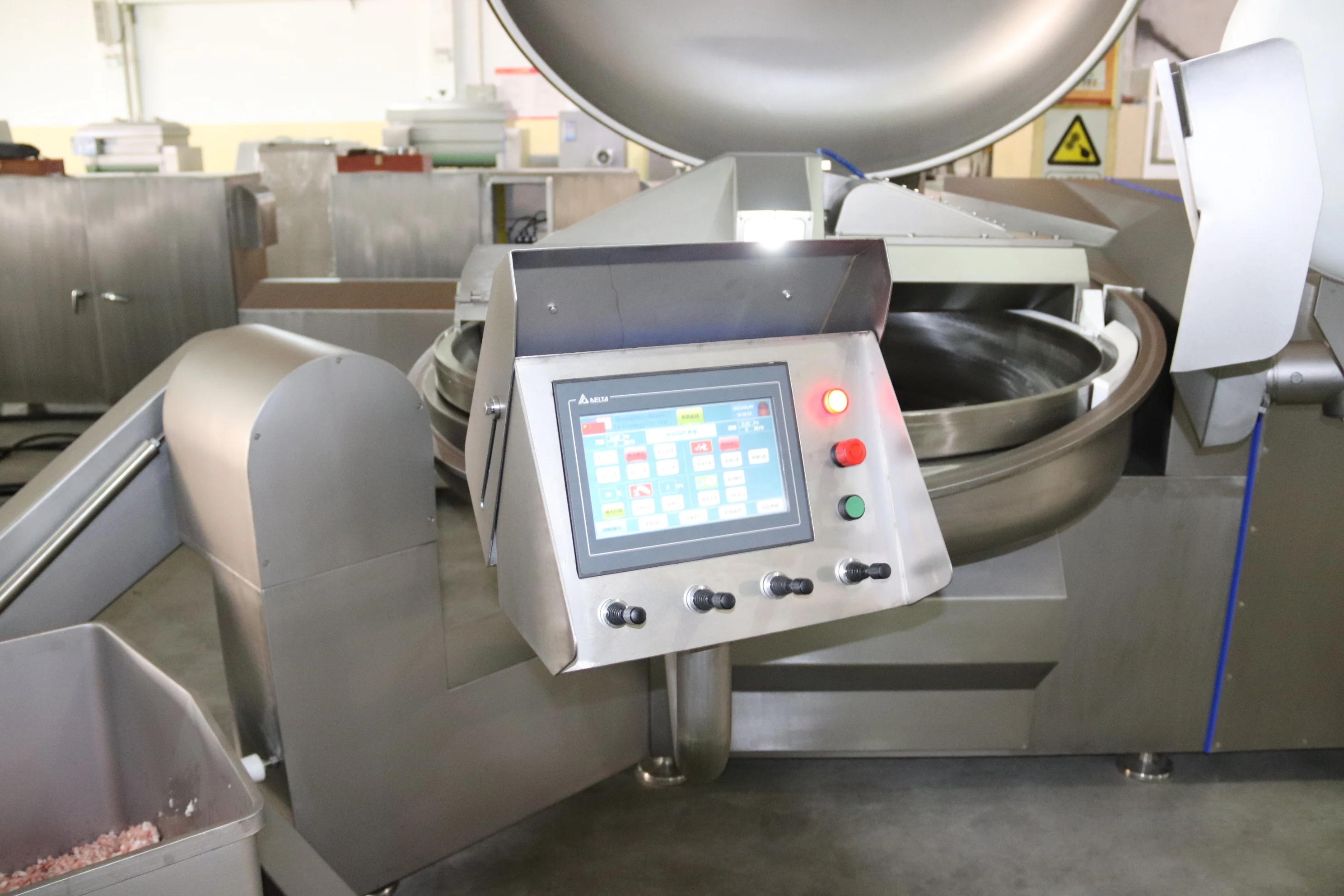 ZKZB125 200 vacuum bowl cutter frozen meat vegetables cutter