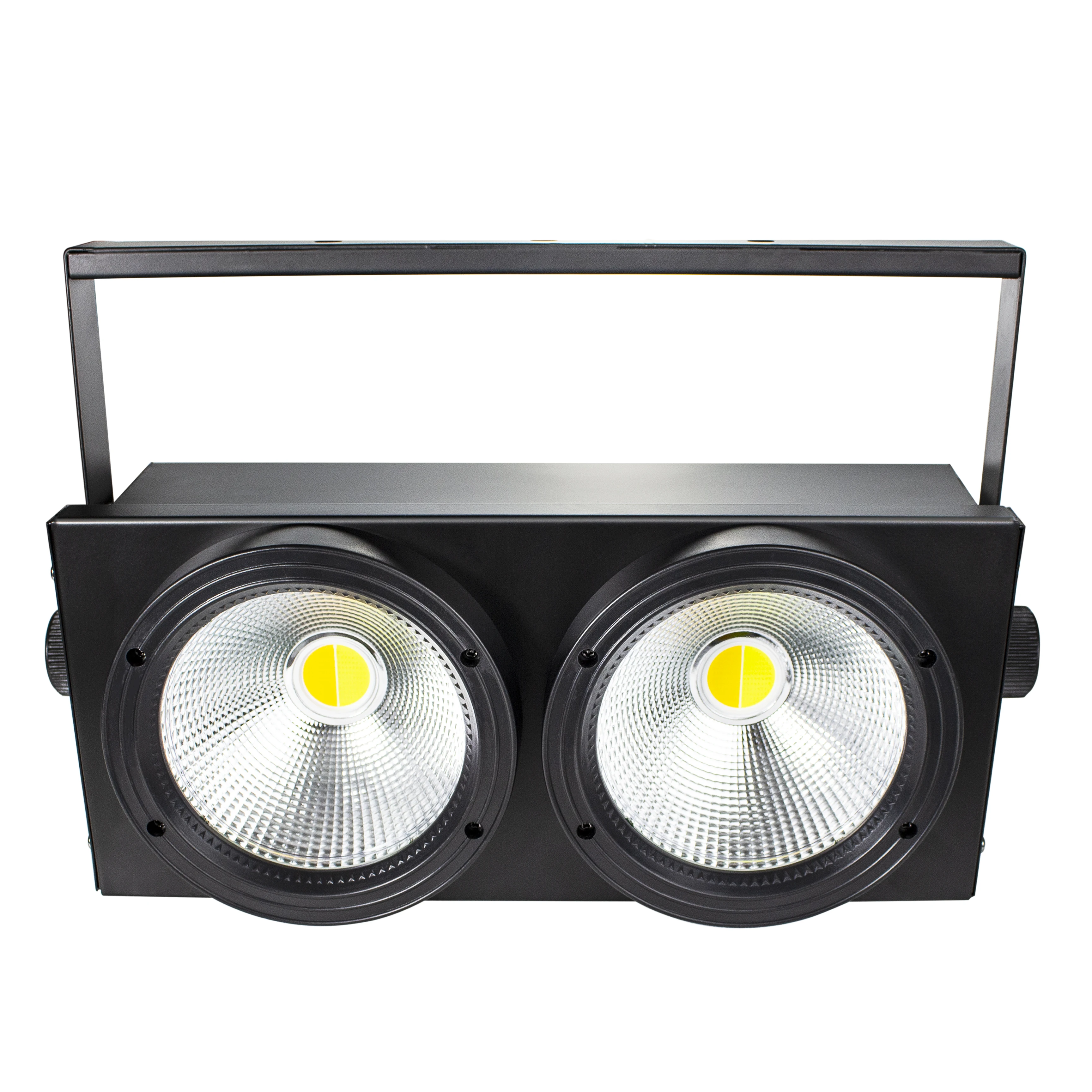 Audience Lighting 2 Eyes 2X100W Warm/Cool White Cob Peaky Blinders 2in1 Profile Spotlight Led Cob Par Stage Blinder Cob