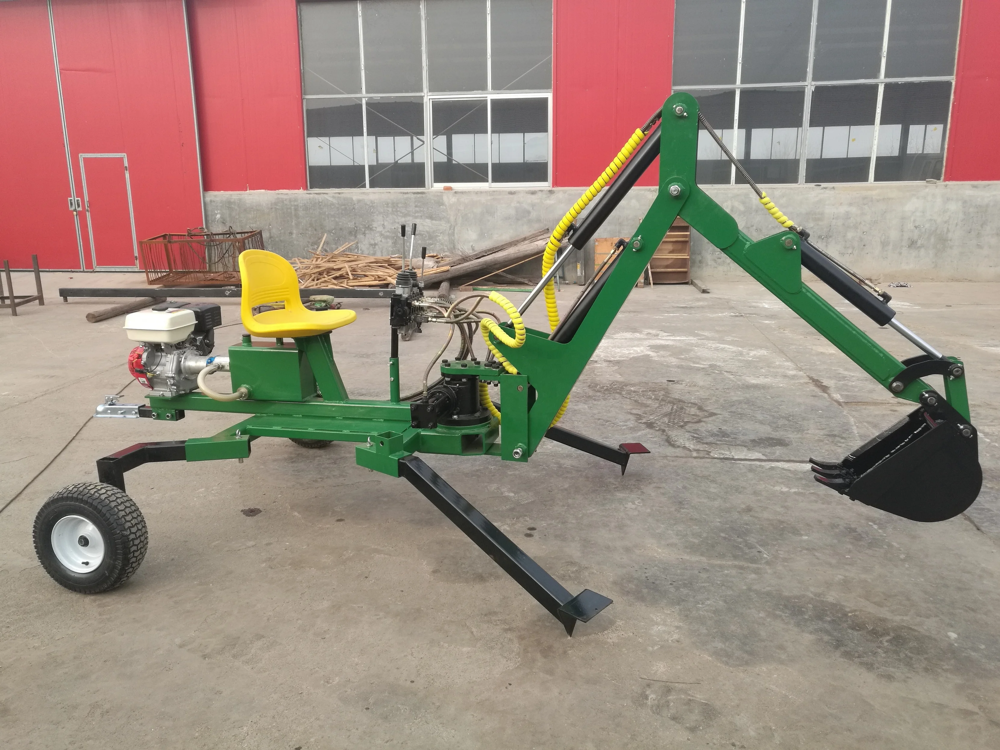 JQME21 back hoe for skid steers compact tractor mounted 3 point backhoe attachment