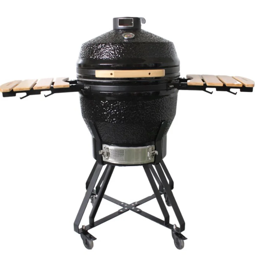 Немецкий керамический угольный гриль kamado духовка зеленый 16 21 22 дюйма барбекю синий с бамбуковым столом