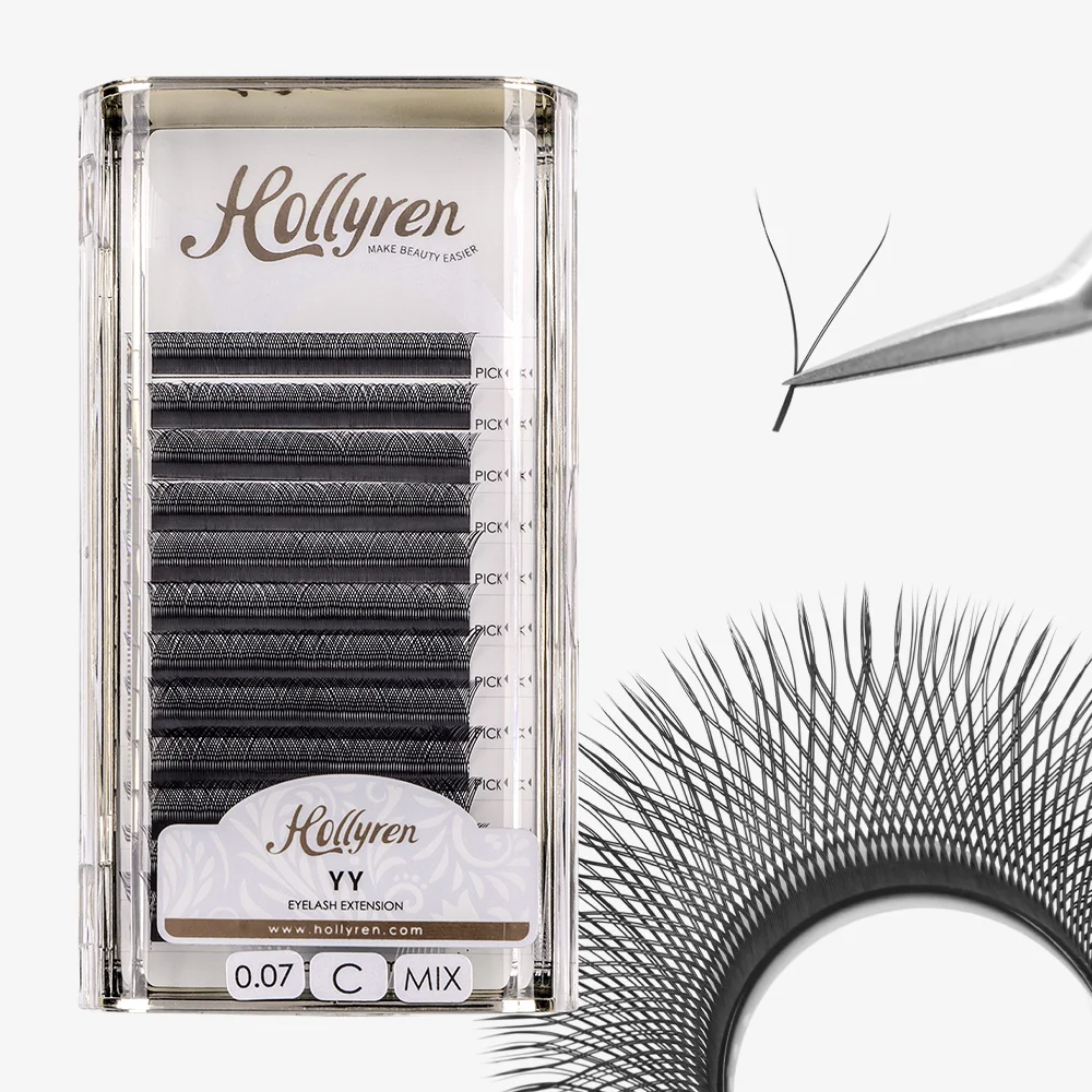 Wholesale YY/V/W Eyelash Extension Private Label Cilia And Brazilian Volume Cils YY Pestanas Russian Eyelash
