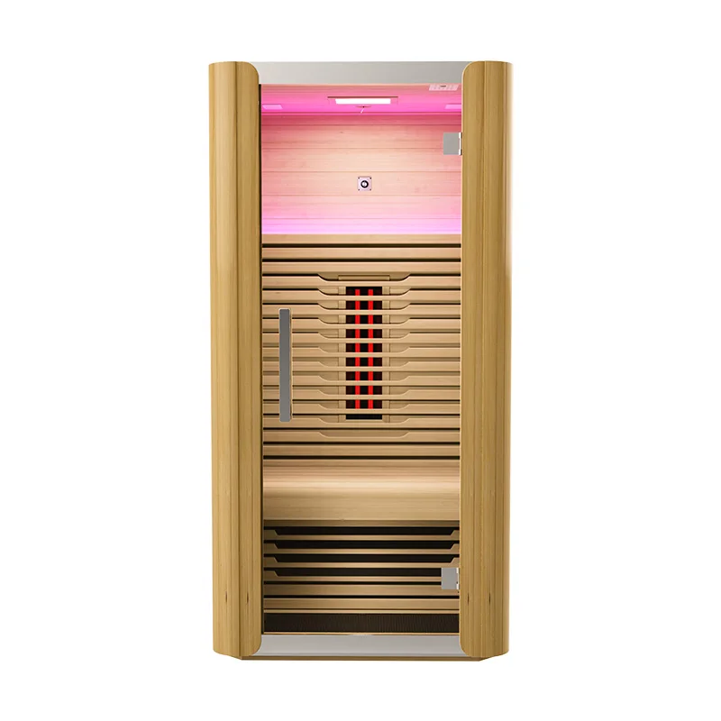 Saunaking Wood Sauna  Hammam loew emf Infrared Heater Hemlock Indoor Sauna Room