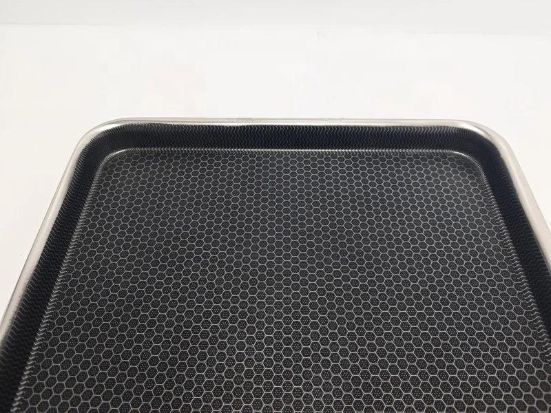 Higher quality 3Ply non-stick honeycomb rectangular grill pan griddle pan bakeware