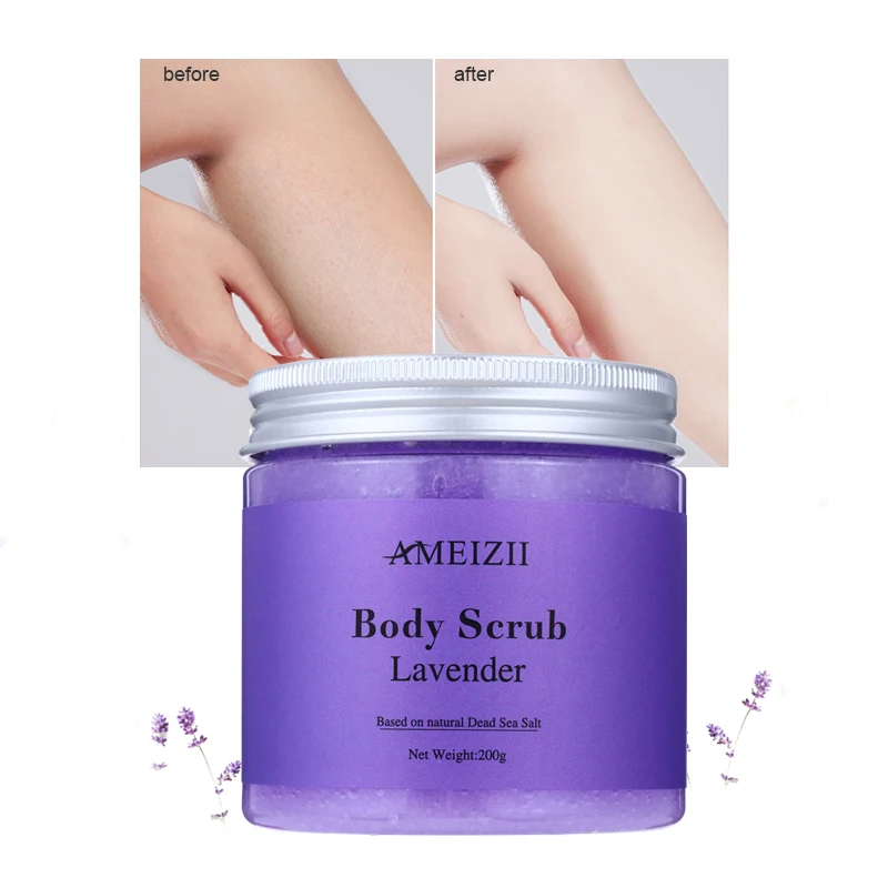 Amazon Top Seller Lavender Organic Body Scrub Exfoliants Vegan Organic Exfoliating Whitening Body Scrubs For Women Body Care