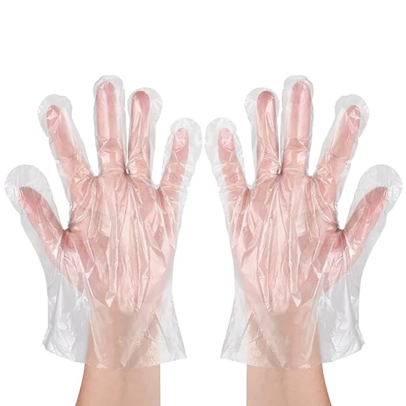 HDPE Gloves for Cooking Food Service Ambidextrous Latex Free Powder Free Disposable Poly Clear Gloves