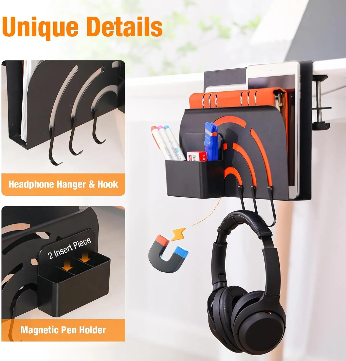 Desk Side Storage Laptop Holder Under Desk Storage Side Desk Organizer