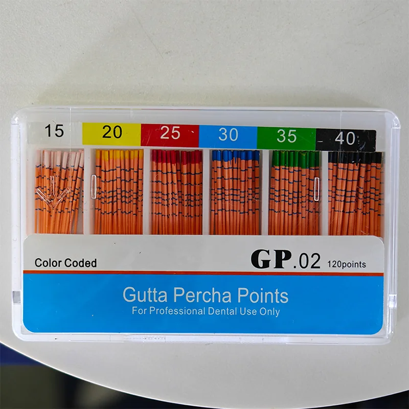 Dental gutta percha points/absorbent paper points with 02 04 06 Taper P Series Mixed Sizes