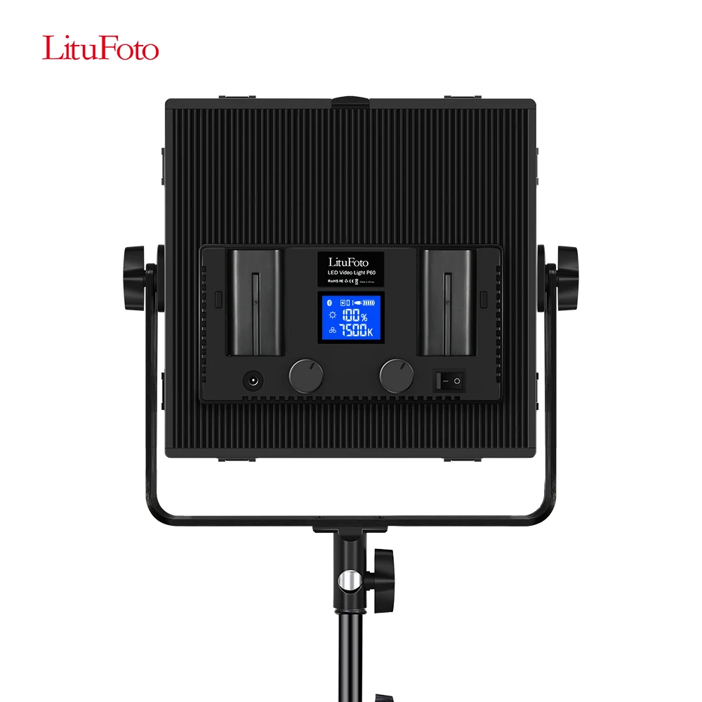 Litufoto P60 professional photography light 60W led panel light app control 4 light effects 416 leds 3200-7500K Ra96+