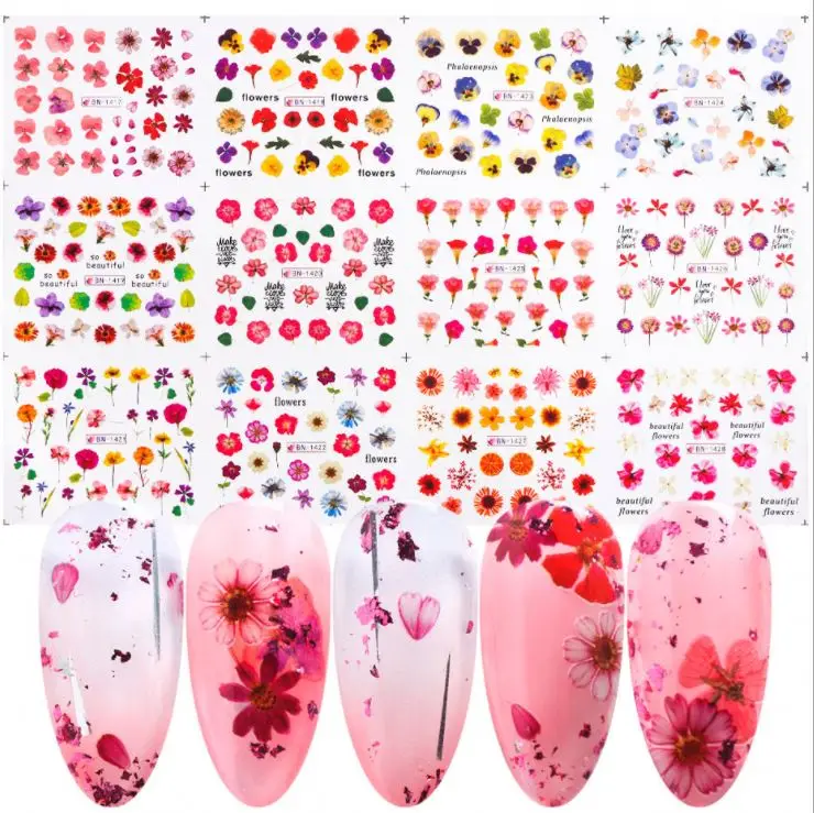 Наклейка для ногтей флорет водяной знак наклейка Dreamscape серия цветочных цветов наклейка для дизайна ногтей украшение