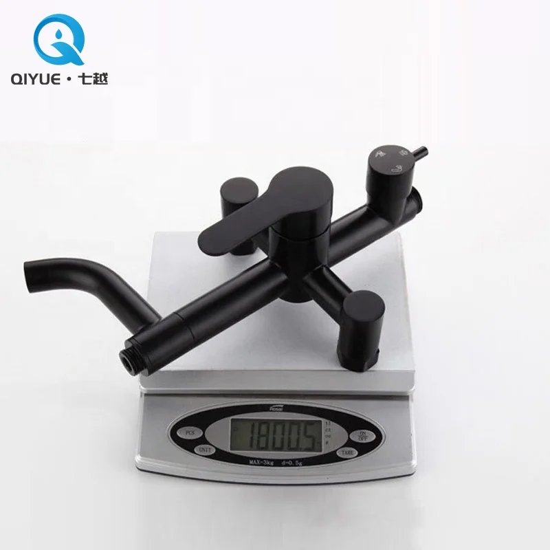 New bathroom sanitary wares single handle matte black stainless steel 304 bath rain shower mixer faucet set