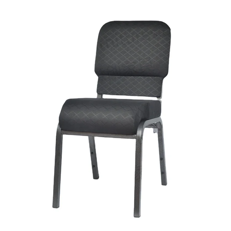 Черная ткань дешевые используемые штабелируемые церковные стулья цена YC-G70