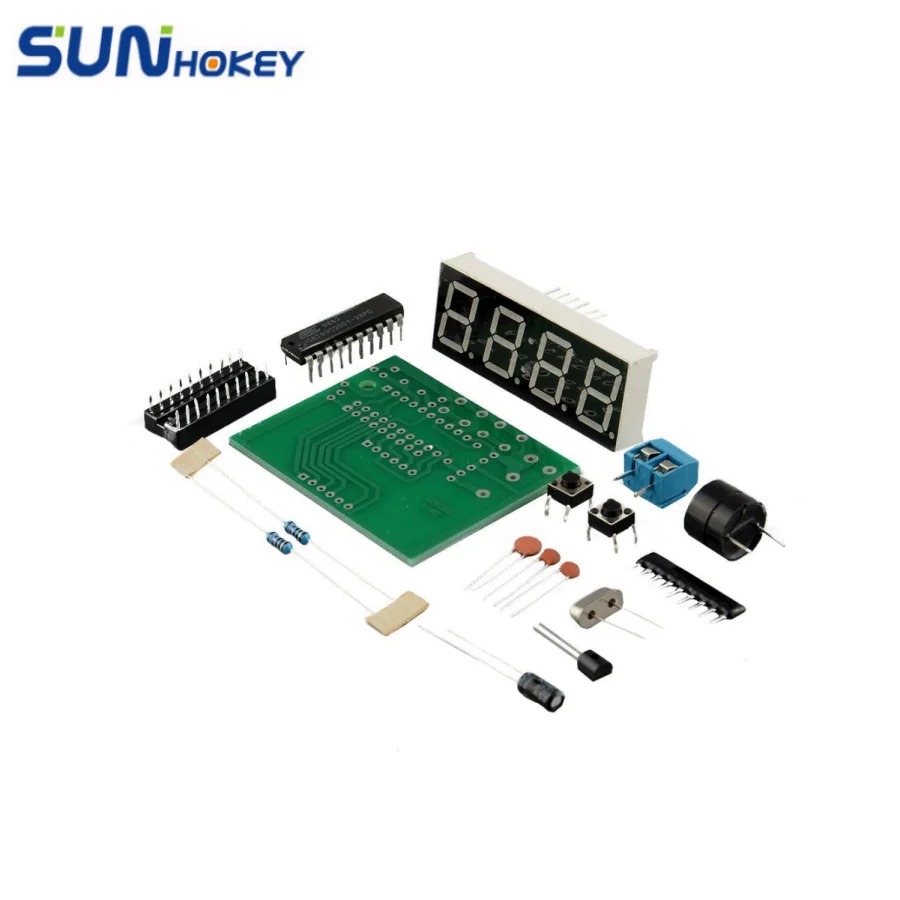 AT89C2051 Digital 4 Bits Electronic Clock Electronic Production Suite DIY Kit Learning Kit for Ardu